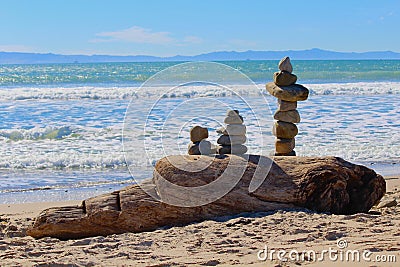 Rock balancing art Stock Photo