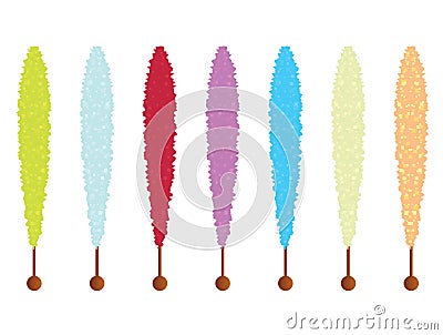 Rock candy sticks Vector Illustration