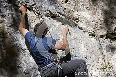Rock climber Stock Photo