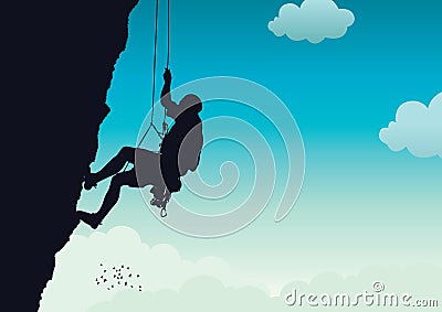 Rock climber Vector Illustration