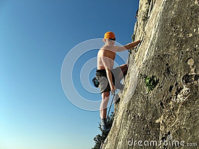 Rock climber Stock Photo