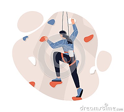 Rock climber concept Vector Illustration