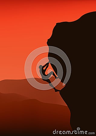 Rock climber vector Vector Illustration