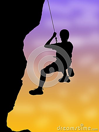 Rock climbing Stock Photo