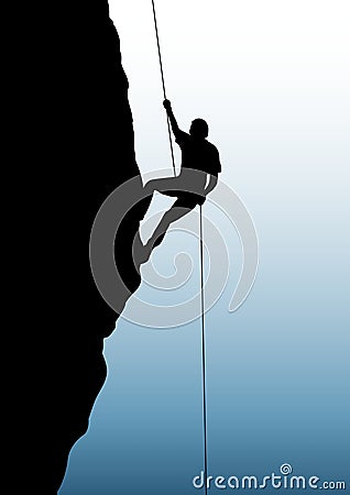 Rock climbing Stock Photo