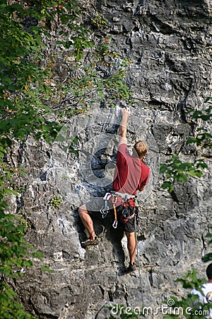 Rock Climbing in Utah Stock Photo