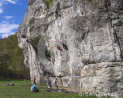 Rock climbing Editorial Stock Photo