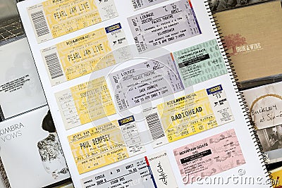 Rock Concert Tickets Editorial Stock Photo