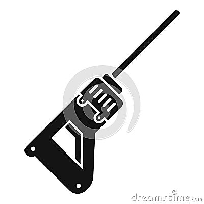 Rock drill icon, simple style Vector Illustration
