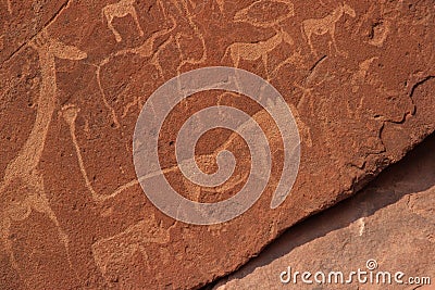 Rock Engravings Stock Photo