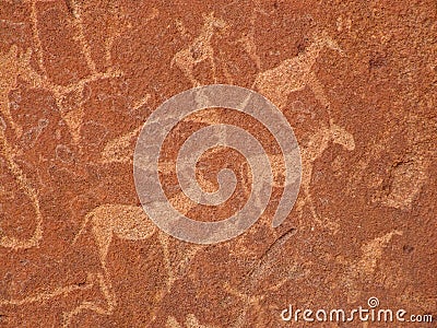 Rock engravings, Twyfelfontein, Namibia Stock Photo