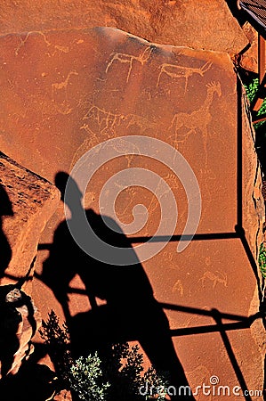 Rock engravings at Twyfelfontein, Namibia Stock Photo