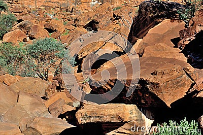 Rock engravings at Twyfelfontein, Namibia Stock Photo