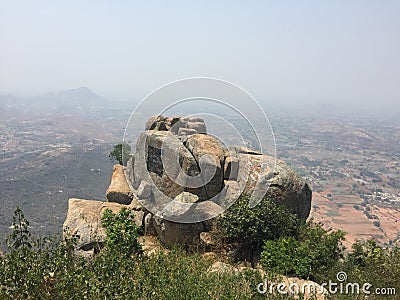 A rock formation atop the Horsley Hills Stock Photo