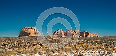 Rock formation in the desertic land Stock Photo