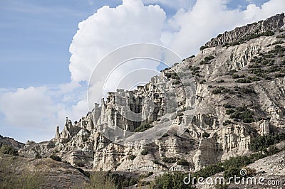 Rock formation in Kula town where is in western region of Turkey Stock Photo