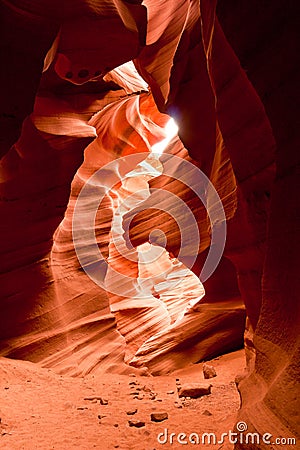 Rock formations of Antelope Canyon in Arizon Stock Photo