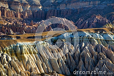 Rock formations in Cappadocia Stock Photo