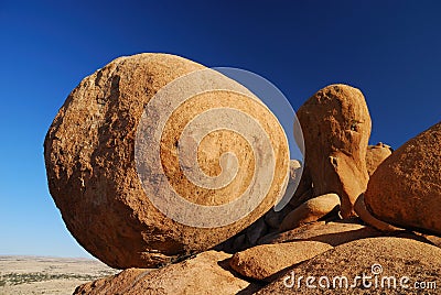 Rock formations close to Spitzkoppe Stock Photo