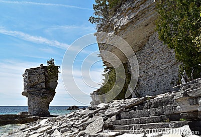 Rock Formations at the Coast Stock Photo