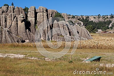 Rock formations of Copper Canyons, Chihuahua, Mexico Stock Photo