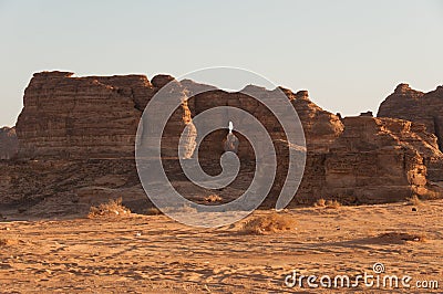 Rock formations in the desert of Saudi Arabia Stock Photo