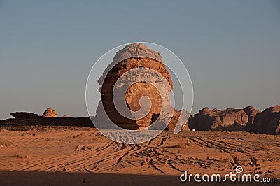 Rock formations in the desert of Saudi Arabia Stock Photo