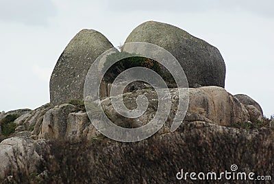 Rock Formations in Tasmania Stock Photo