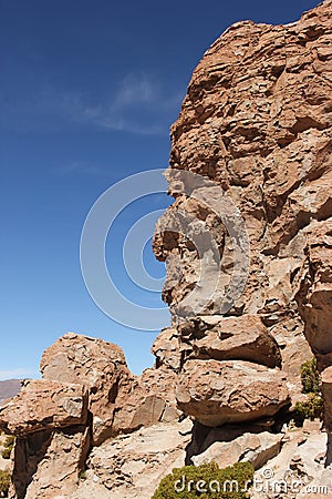 Rock formations at Valle de las Rocas Stock Photo