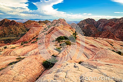 Rock Formations at Yant Flat in southern Utah. Stock Photo