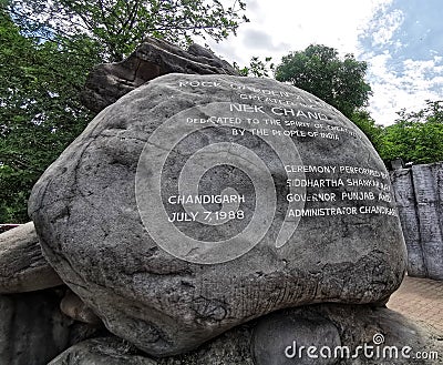 Rock Garden or Nek Chand Saini's Rock Garden in Chandigarh, Punjab, India Editorial Stock Photo