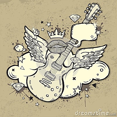 Rock Guitar Vector Illustration