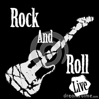 Rock guitar poster Stock Photo