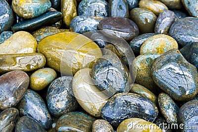 Colorful Wet Rocks Stock Photo