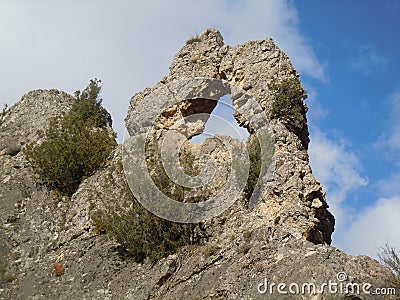 Rock in Janovas in Huesca Spain Stock Photo