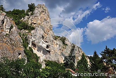 Rock Monastery saint Demetrius Stock Photo
