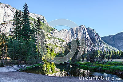 The rock-monolith El Capitan Stock Photo