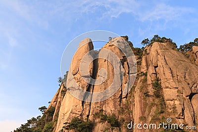 The rock on the Mount Jiuhua Stock Photo