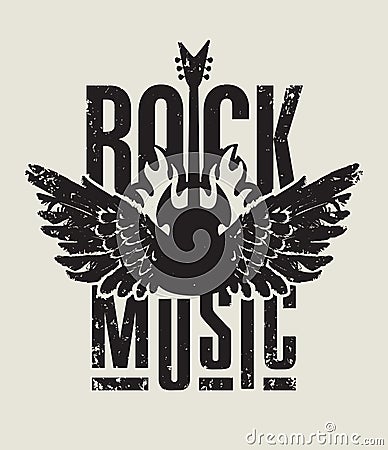 Rock music Vector Illustration