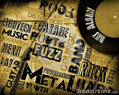 Rock Music poster Stock Photo