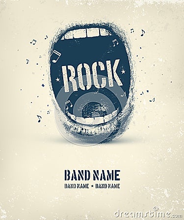 Rock Music Poster Vector Illustration