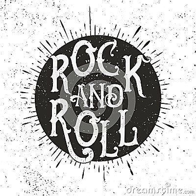 Rock music print Vector Illustration