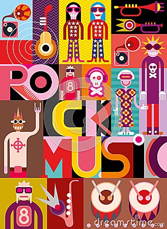 Rock Music - vector illustration Vector Illustration