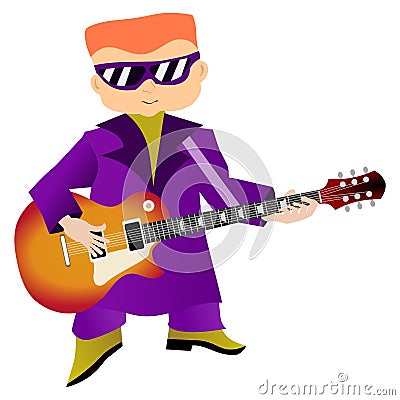 Rock musician Vector Illustration