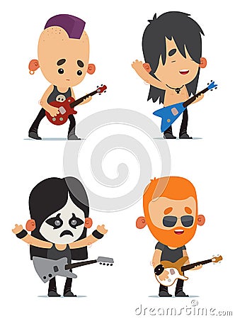 Rock musicians Vector Illustration