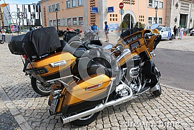 Harley Davidson - 28th annual European concentration at Cascais, Portugal Editorial Stock Photo