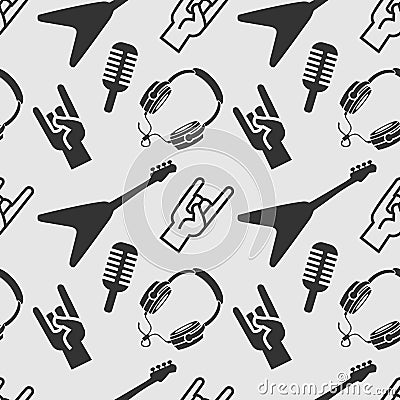 Rock`n`Roll pattern. Vector illustration. Vector Illustration