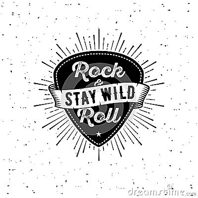 Rock n Roll white Vector Illustration