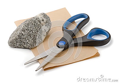 Rock Paper Scissors Stock Photo