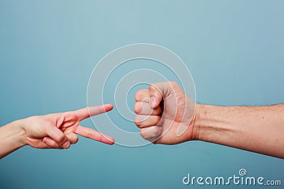 Rock paper scissors Stock Photo